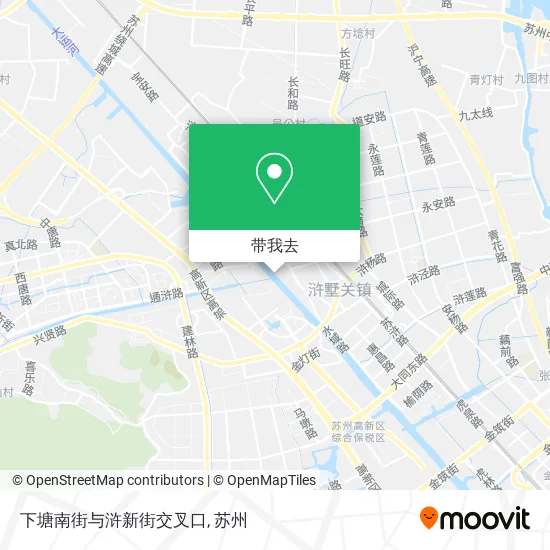 下塘南街与浒新街交叉口地图