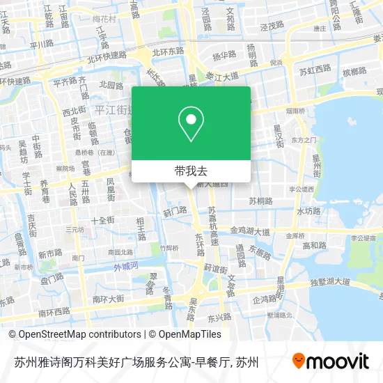 苏州雅诗阁万科美好广场服务公寓-早餐厅地图
