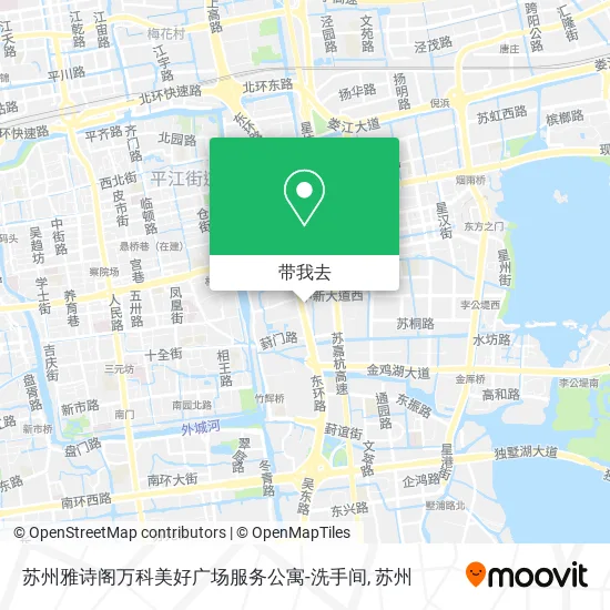苏州雅诗阁万科美好广场服务公寓-洗手间地图