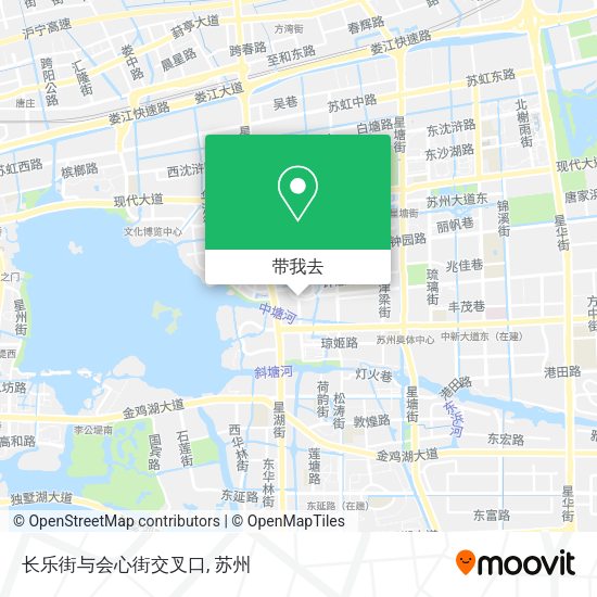 长乐街与会心街交叉口地图