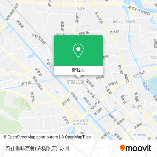 百仕咖啡西餐(浒杨路店)地图