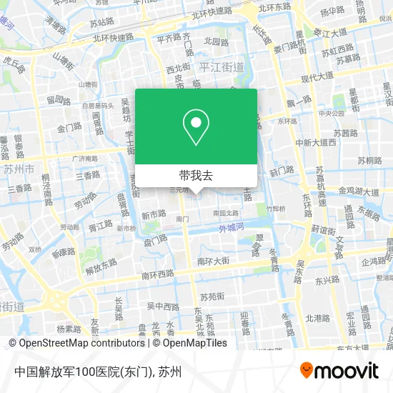 中国解放军100医院(东门)地图