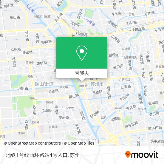 地铁1号线西环路站4号入口地图