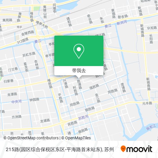 215路(园区综合保税区东区-平海路首末站东)地图
