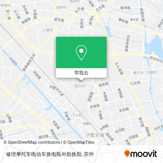修理摩托车电动车换电瓶补胎换胎地图