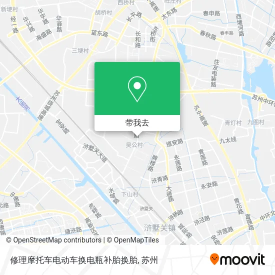 修理摩托车电动车换电瓶补胎换胎地图