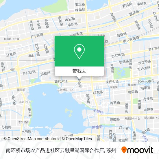 南环桥市场农产品进社区云融星湖国际合作店地图