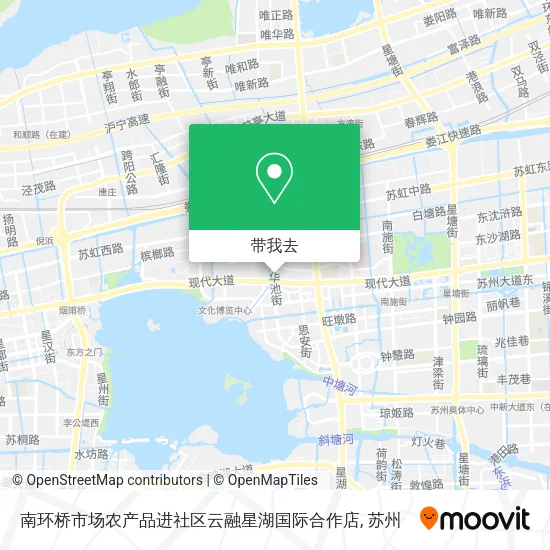南环桥市场农产品进社区云融星湖国际合作店地图