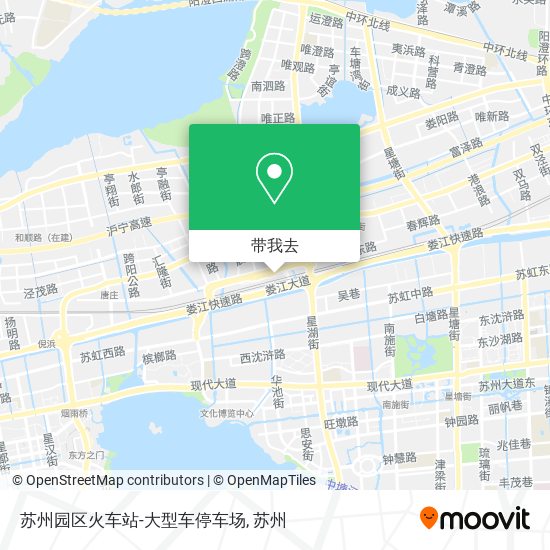 苏州园区火车站-大型车停车场地图