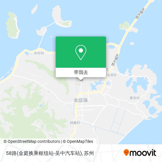 58路(金庭换乘枢纽站-吴中汽车站)地图