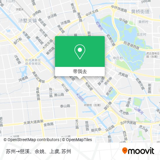 苏州→慈溪、余姚、上虞地图