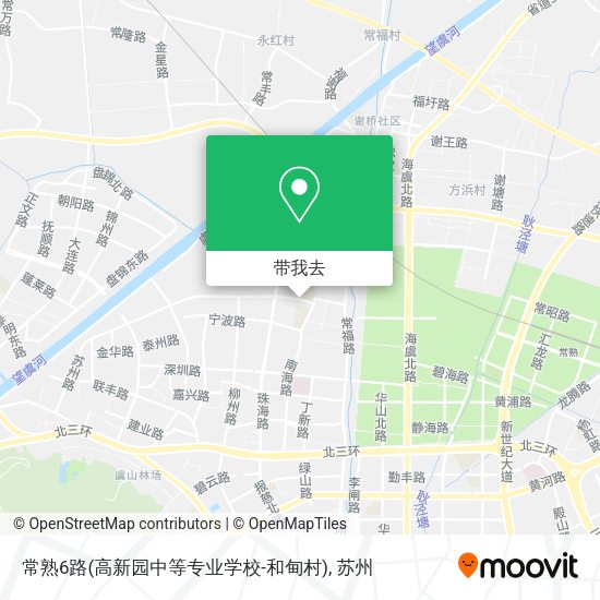常熟6路(高新园中等专业学校-和甸村)地图