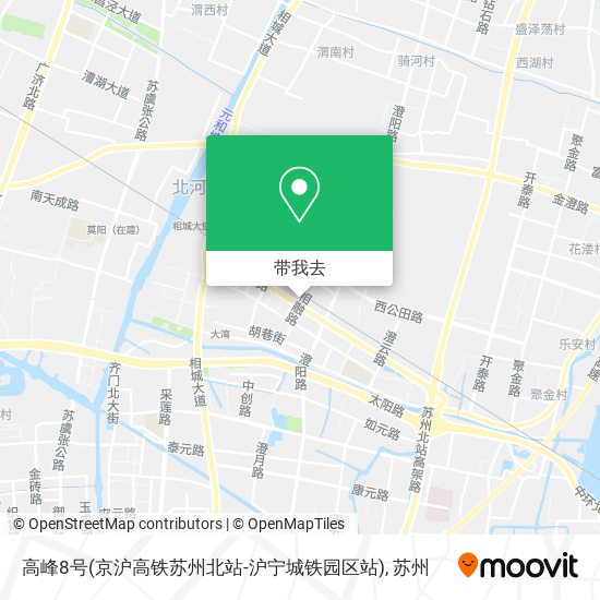 高峰8号(京沪高铁苏州北站-沪宁城铁园区站)地图