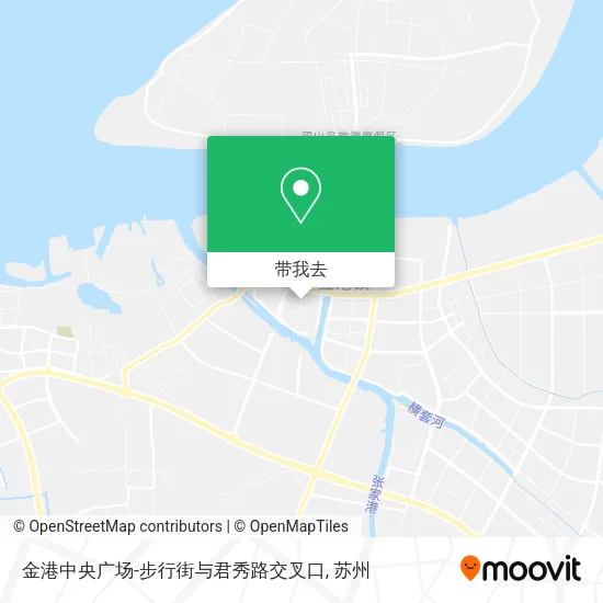 金港中央广场-步行街与君秀路交叉口地图