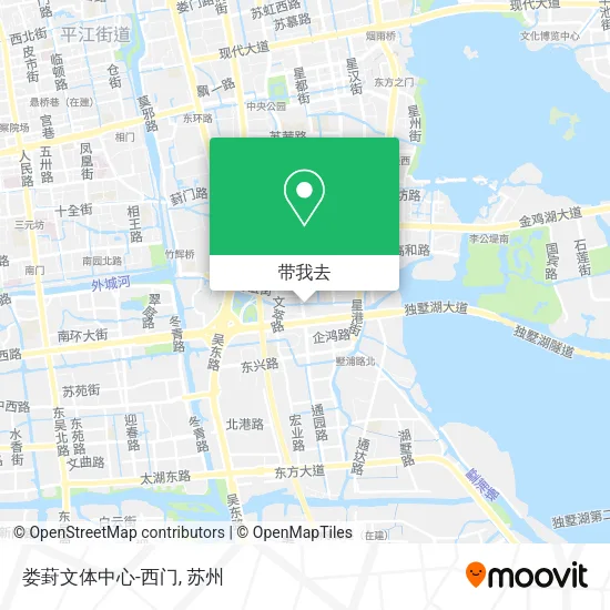 娄葑文体中心-西门地图