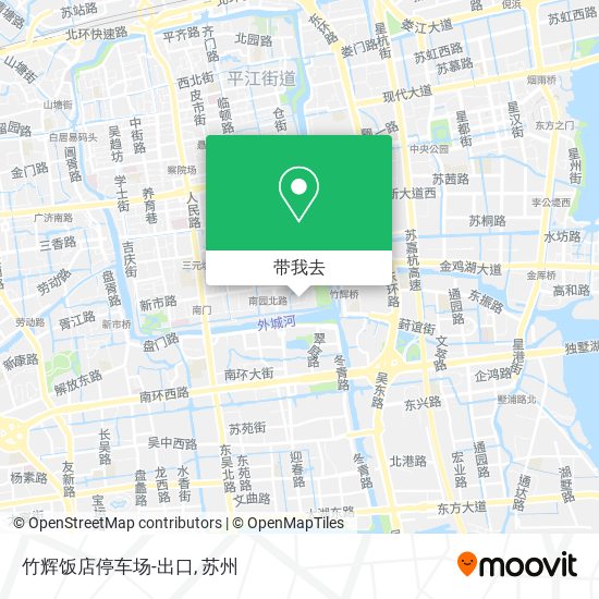 竹辉饭店停车场-出口地图