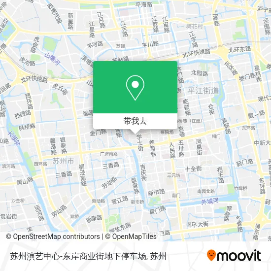 苏州演艺中心-东岸商业街地下停车场地图