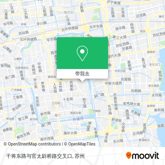 干将东路与官太尉桥路交叉口地图