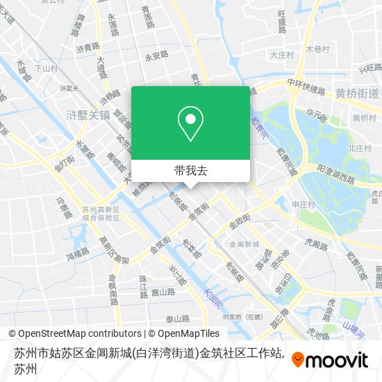 苏州市姑苏区金阊新城(白洋湾街道)金筑社区工作站地图