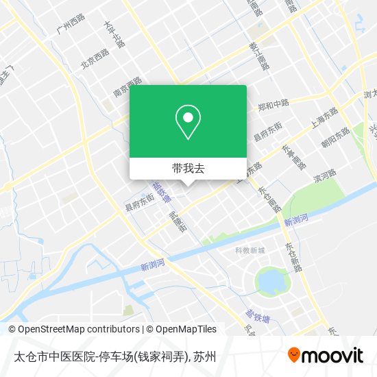 太仓市中医医院-停车场(钱家祠弄)地图