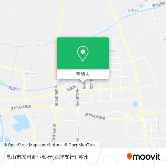 昆山市农村商业银行(石牌支行)地图