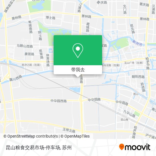 昆山粮食交易市场-停车场地图