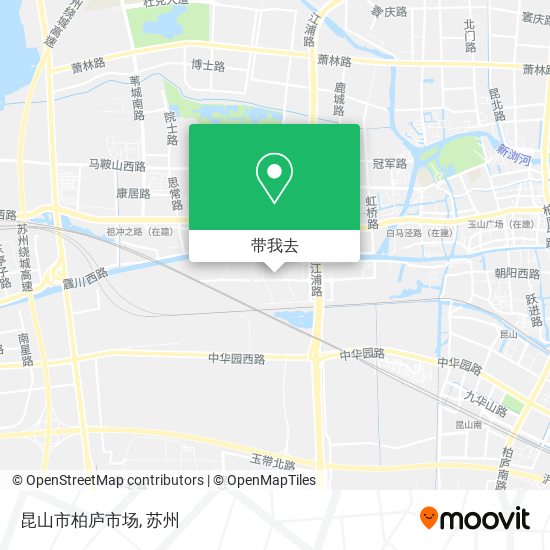 昆山市柏庐市场地图