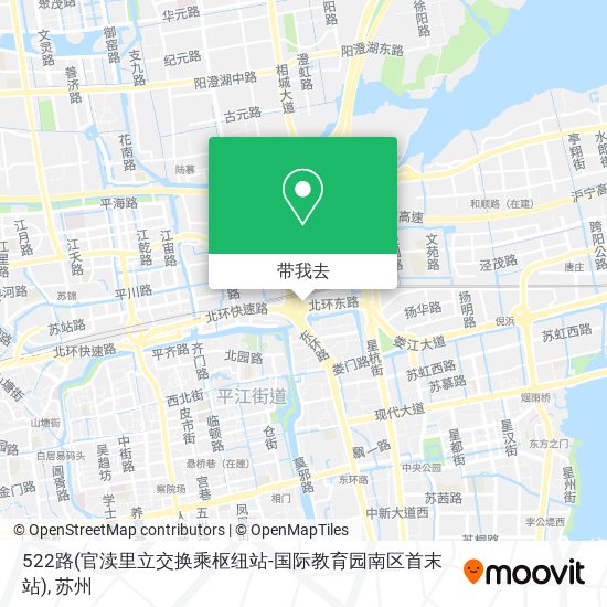 522路(官渎里立交换乘枢纽站-国际教育园南区首末站)地图