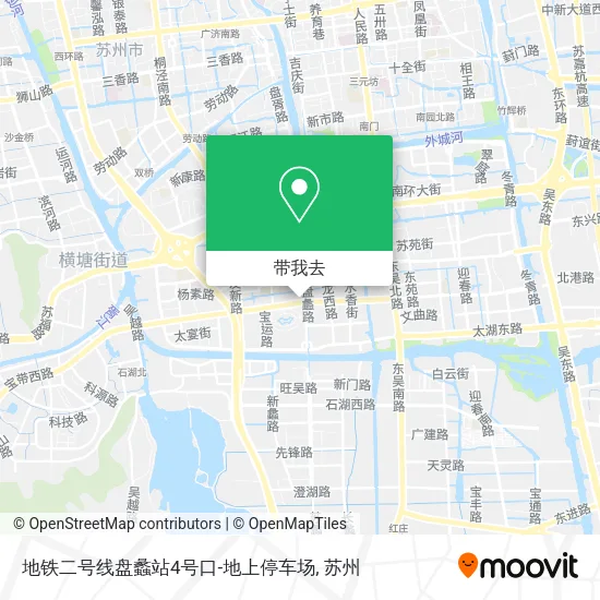 地铁二号线盘蠡站4号口-地上停车场地图