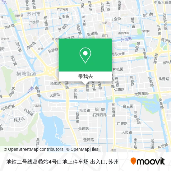 地铁二号线盘蠡站4号口地上停车场-出入口地图