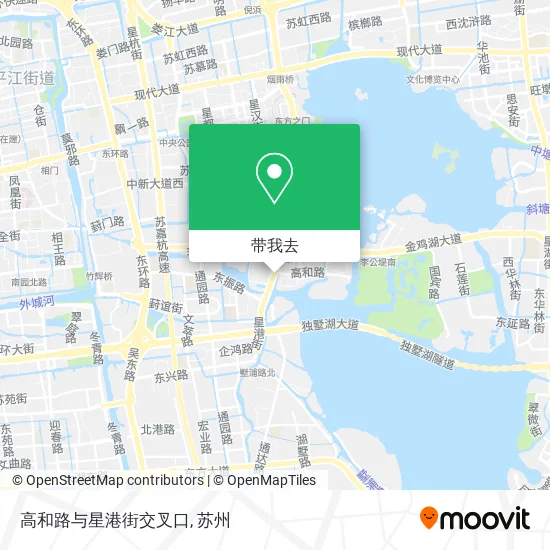 高和路与星港街交叉口地图