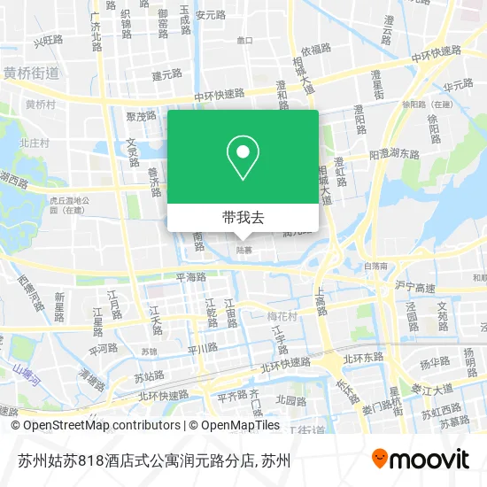 苏州姑苏818酒店式公寓润元路分店地图