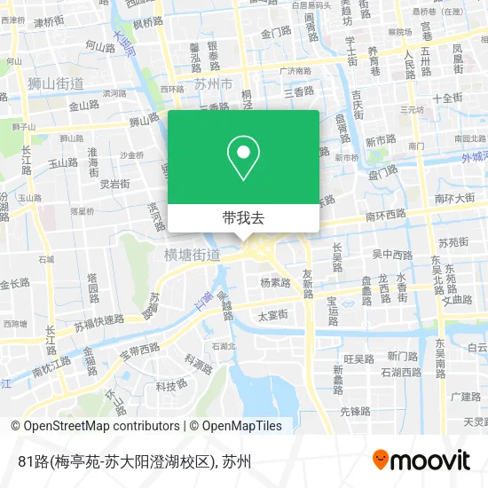 81路(梅亭苑-苏大阳澄湖校区)地图