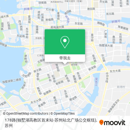 178路(独墅湖高教区首末站-苏州站北广场公交枢纽)地图
