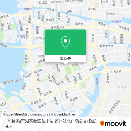 178路(独墅湖高教区首末站-苏州站北广场公交枢纽)地图