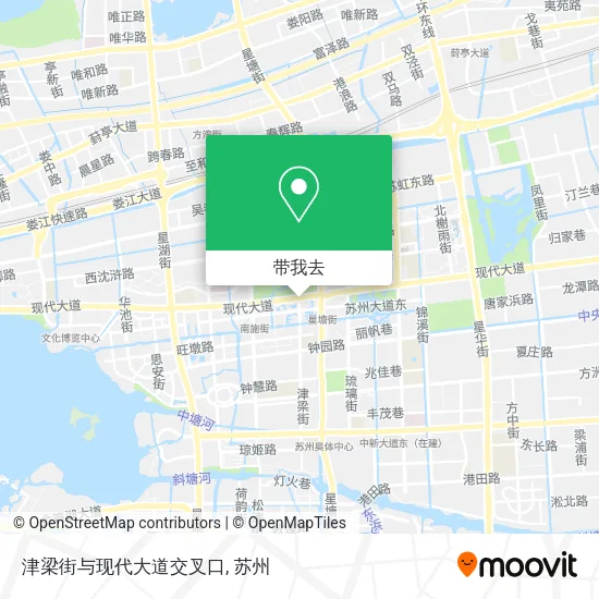 津梁街与现代大道交叉口地图