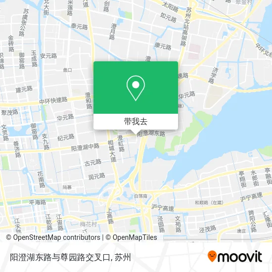 阳澄湖东路与尊园路交叉口地图
