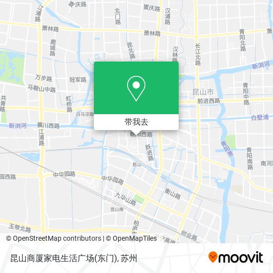 昆山商厦家电生活广场(东门)地图