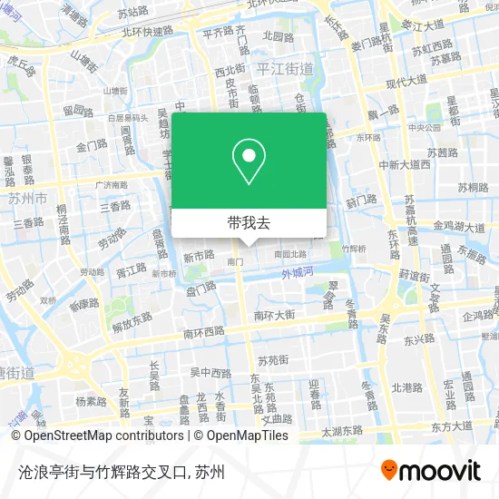 沧浪亭街与竹辉路交叉口地图
