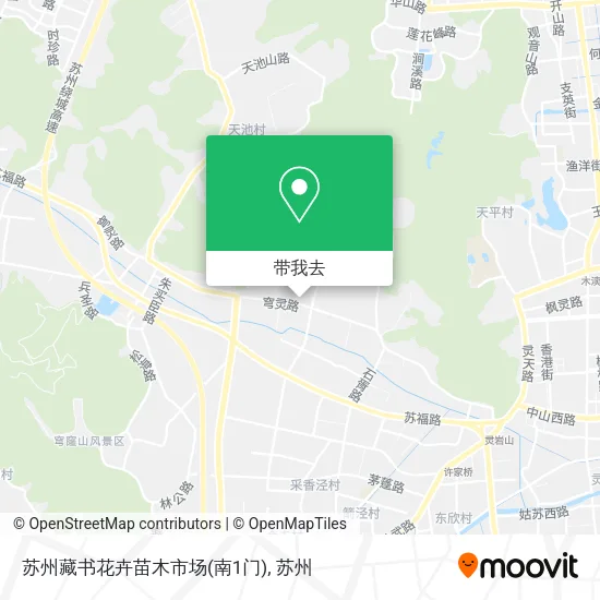 苏州藏书花卉苗木市场(南1门)地图