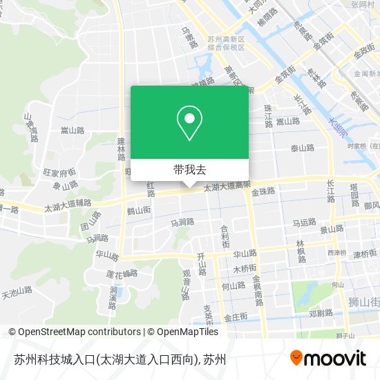 苏州科技城入口(太湖大道入口西向)地图