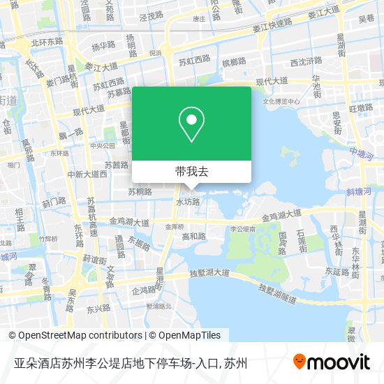 亚朵酒店苏州李公堤店地下停车场-入口地图