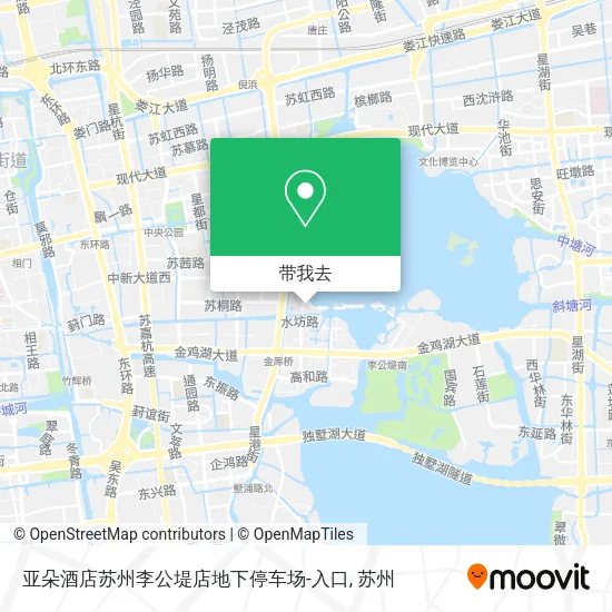 亚朵酒店苏州李公堤店地下停车场-入口地图