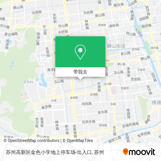 苏州高新区金色小学地上停车场-出入口地图