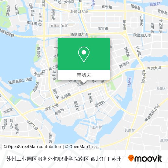 苏州工业园区服务外包职业学院南区-西北1门地图