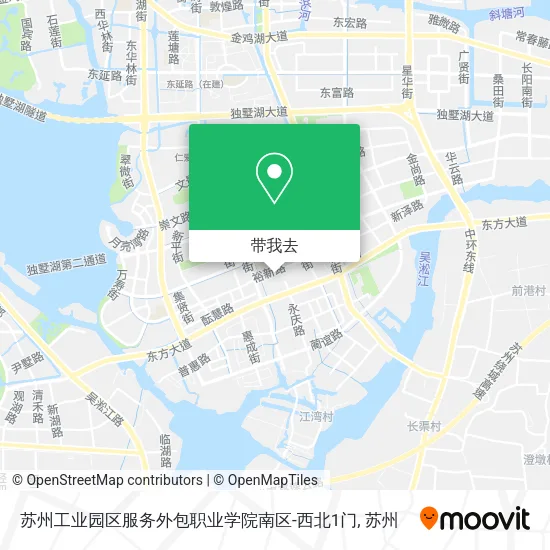 苏州工业园区服务外包职业学院南区-西北1门地图