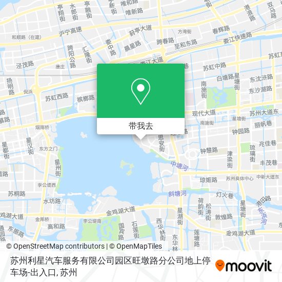 苏州利星汽车服务有限公司园区旺墩路分公司地上停车场-出入口地图