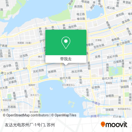 友达光电苏州厂-1号门地图