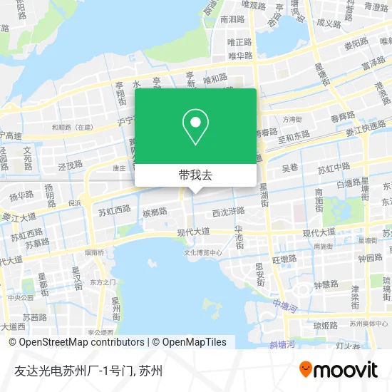 友达光电苏州厂-1号门地图