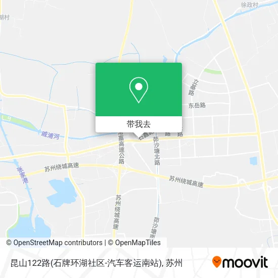 昆山122路(石牌环湖社区-汽车客运南站)地图
